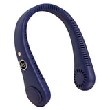 Portable Neck Fan Small Hands-Free Fan USB Powered Cooling Fans 5 Wind Speed For Men Women Travel Hiking Cycling Outdoors