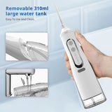 Portable Oral Irrigator 310ML USB Rechargeable Teeth Flusher Dental Water Pick Flosser Water Jet 6 Nozzles Tooth Cleaner
