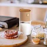 Press Salt Dispenser Salt And Pepper Shakers Measuring Seasoning Dispenser Spice Dispenser Accurately Sprinkle 0.5 Grams Salt