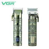 Professional Mens Hair Clippers Zero Gapped Cordless Hair Trimmer Rechargeable LED Display Electric Razor Haircut Grooming Kit