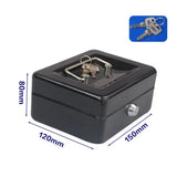 Protable Key Locker Safe Home Shop Steel Mini Money Box Security Cash box Storage Box Hidden Coin Money Jewellery