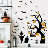 Pumpkin Window Stickers Horrible Self-adhesive Door Decals Party Supplies For Living Room Bedroom Home And Apartment