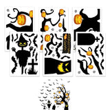 Pumpkin Window Stickers Horrible Self-adhesive Door Decals Party Supplies For Living Room Bedroom Home And Apartment
