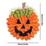 Pumpkin Wreath Pumpkin Decorations Wreaths Halloween Pendant Burlaps Garland Door Hanger Door Hanger Pendant With Pumpkin
