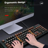 REDRAGON AMSA K592 USB Mechanical Gaming Keyboard Blue Switch Led Backlit 104 Keys for Computer PC Laptop Gamer