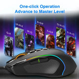 REDRAGON Predator M612 USB Wired RGB Gaming Mouse 8000 DPI Programmable Game Mice Backlight Ergonomic for Computer PC Laptop
