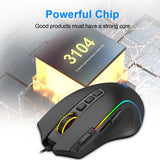 REDRAGON Predator M612 USB Wired RGB Gaming Mouse 8000 DPI Programmable Game Mice Backlight Ergonomic for Computer PC Laptop