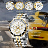 REWARD Business Watches for Man Fashion Casual Wristwatch Sports Luminous Calendar Waterproof Stainless Dress Mens Wrist Watches