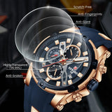 REWARD Hot Quartz Watches for Men Luxury Big Dial Waterproof Chronograph Date Luminous Silicone Band Sport Mens Wrist Watches