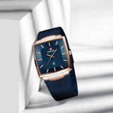 REWARD Square Watch for Men Fashion Business Wrist Watches with SEIKO Movement Date Waterproof Mens Watches Gold Black Blue