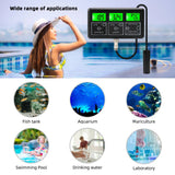 RS485 Communication Multi-function Water Quality Tester Monitor PH ORP TDS EC CF Теmp Humidity Meter Aquarium Online Analyzer