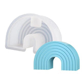Rainbow Arch Candle Mold Silicone Rainbow Mold For Candles Reusable DIY U Shaped Bridge Geometry Candle Mold For Clay