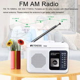 Retekess TR606 Radio FM AM Radio Cassette Playback Portable Radios FM AM Recording 3.5mm Earphone MIC Jack 2 Power Supply Method