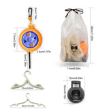 Retractable Clothes Line Outdoors 10m Portable Washing Drying Wind Anti-Skid Line With 20pcs Clothespins Outdoor Favors