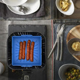Reusable Air Fryers Oven Baking Tray Fried Chicken Basket Mat AirFryer Silicone Pot Square Replacement Grill Pan Accessories