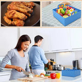 Reusable Air Fryers Oven Baking Tray Fried Chicken Basket Mat AirFryer Silicone Pot Square Replacement Grill Pan Accessories