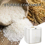 Rice Storage Container Rice Bin Dispenser Cereal Dry Food Rice Bucket Leakproof Rice Storage Tank For Flour Pantry Countertop