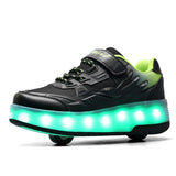 Roller Skate Shoes Boys Girls Kids Gift 2 Wheels Sneakers Fashion Sports Casual Children Women Lighted Led Flashing Brand Boots