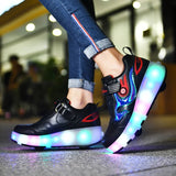 Roller Skates 2 Wheels Flashing Lighted Led Boots Children Boys Women Girls Kids Game Gift Fashion Sports Casual Sneakers Shoes