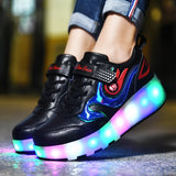 Roller Skates 2 Wheels Flashing Lighted Led Boots Children Boys Women Girls Kids Game Gift Fashion Sports Casual Sneakers Shoes