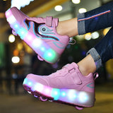 Roller Skates 2 Wheels Flashing Lighted Led Boots Children Boys Women Girls Kids Game Gift Fashion Sports Casual Sneakers Shoes