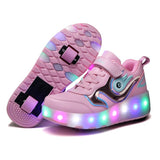 Roller Skates 2 Wheels Flashing Lighted Led Boots Children Boys Women Girls Kids Game Gift Fashion Sports Casual Sneakers Shoes