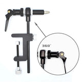 Rotary Fly Tying Vise Tools Aluminum Alloy C-clamp Rotating Hook Rotary Whip Finisher Bobbins Holder Fly Fishing Tackle Kit