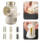 Rotary Grater Slicer Manual Chopper Slicer With Crank And 3 Interchangeable Cutting Devices Kitchen Supplies For Vegetables