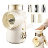 Rotary Grater Slicer Manual Chopper Slicer With Crank And 3 Interchangeable Cutting Devices Kitchen Supplies For Vegetables