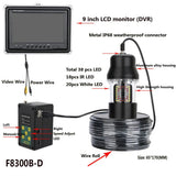 Rotate by 360 Degree Waterproof 100M Fish Finder 9"Monitor HD Fishfinder Video Camera Underwater Ice Fishing 38 LEDs