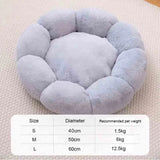 Round Flower Dog Bed for Small Large Dogs Soft Cat Mat Pet Deep Sleep Cushion Winter Warm Puppy Kennel Nest Dog Basket