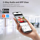Tuya Wireless Wifi 2 Wire Video Doorbell System, 1080P Doorphone Door Camera, 10 Inch Touch Screen, with 32GB Card Electric Lock