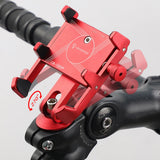Aluminum Alloy Bicycle Cell Phone Holder Shockproof Cycling Phone Bracket with 6mm Screw Cushioning Pad for Stem/Handlebar Mount