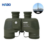 Habo 10X50 UHD Binocular Compass Rangefinder Telescopes Professional Waterproof Marine Binoculars for Outdoor Travel with Light