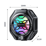 2 in 1 Magnetic/Back-clip Fast Cooling Phone Cooler with Digital Display Mobile Cooling Fan Portable Phone Radiator Cooling Fan