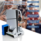 The Multifunctional Host Cooling Charging Dock Is For PS 5 Slim, Supports Charging 2 Controllers, Has 3 Fan Spee