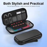 PU Material Storage Bag Waterproof EVA Carrying Case Hard Shell Shockproof Protective Storage Hand Bag for Switch 2 Travel Use