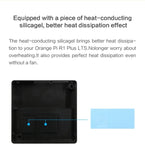 Orange Pi R1 Plus LTS Aluminum Alloy Case - Protective Shell for Development Board with Included Thermal Conductive Pad
