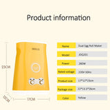 220V Electric Dual Egg Roll Maker Automatic Breakfast Omelette Machine with Double Switch Boiled Egg Sausage Cooker