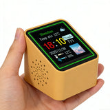 Smart WiFi Digital Clock with Weather with Temperature Humidity Display Date Clock Weather Station for Home Office Desk Decor