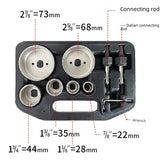 9-piece carbide tile hole opener set brazing grain alloy hole opener combination brick wall hole opener 9pc alloy tile hole