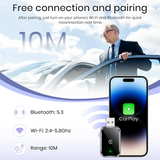 Wireless Carplay Adapter For Iphone,Wired To Wireless Carplay,Wireless For  Carplay Adapter With Cable USB &USB-C