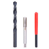 17Pcs Thread Repair Kit Stainless Steel Twisted Drill Tap Wrench Threaded Insert Tool M10x1