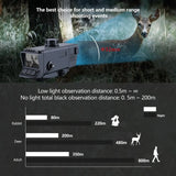 MS32 Night Vision Scope Rifle Scope for Hunting with IR850 Illuminator MOA Recording Range Finder Infrared Tactical Monocular