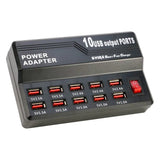 Multi 10 Port 12A 60W Charger USB Power Quick Charge Station For iPhone 7 5 5S 6 6S Plus iPad LG Samsung AC Adapter