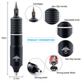 Wireless Tattoo Machine Full Kit Portable Tattoos Machines Set Battery Tattoos Equipment Pen Electric Permanent Makeup Supplies