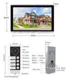 TUYA WiFi Video Doorphone 10inch Screen Monitor 2pcs RFID Camera APP Unlock Multifamily Apartment Building Access Control System