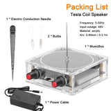 Portable Handheld Tesla Coil Speaker BT Speaker ArtificialLightning Generator Electric Arc Generator Scientific Experiment