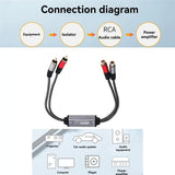 2Way RCA Audio Isolator RCA Audio Current Noise Eliminator RCA Audio Noise Filter Audio Signal Noise Reducer