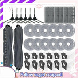For Dreame L10s Pro Ultra Heat/X30 Ultra/X30 Pro Replacement Components- Main Brush Side Brush Dust Bag Filter Mop